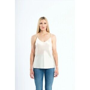 Aristelle AISE The Ami Camisole 100% Silk Cami Tank Top Cream SZ L Babydoll $165